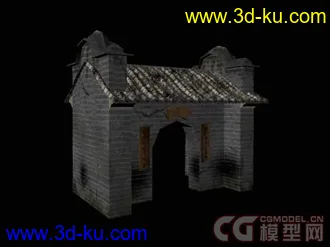 3D打印模型古建筑 门口的图片