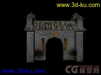 3D打印模型古建筑 门口的图片