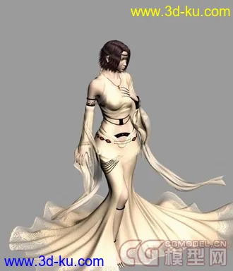 3D打印模型着装华丽的女人的图片