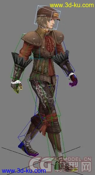 卓越之剑的一个帅哥（很久以前的一个模型，带骨骼无动作）的图片