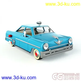 3D打印模型Old Toy: Police Car玩具车的图片