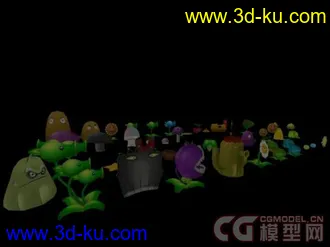 3D打印模型植物大战僵尸的图片