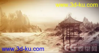 3D打印模型水墨场景动画的图片