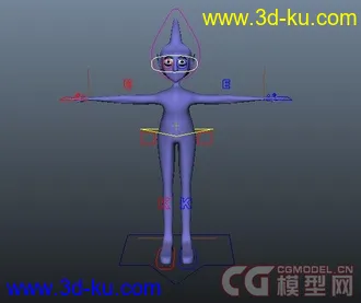 3D打印模型外星人带绑定的的图片