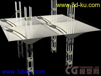张拉膜室外模型的图片