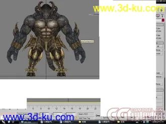 3D打印模型一只老怪物。带骨骼权重。的图片