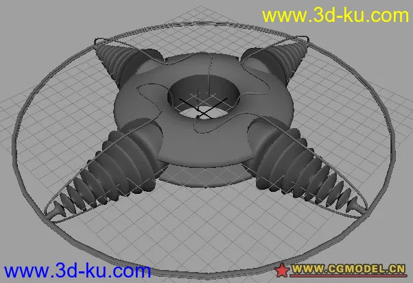 学习建模中的作品（飞行器）模型的图片1