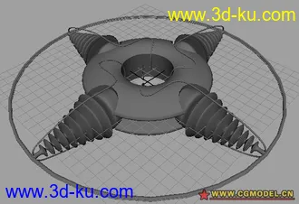 3D打印模型学习建模中的作品（飞行器）的图片