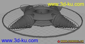 3D打印模型学习建模中的作品（飞行器）的图片
