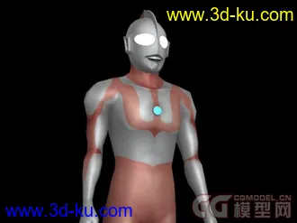3D打印模型超人奥特曼+骨骼+绑定的图片