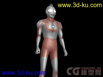3D打印模型超人奥特曼+骨骼+绑定的图片