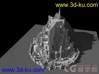 3D打印模型《魔戒》白城Minas Tirth.学生时代作品.卡机慎入的图片