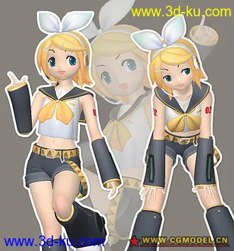 3D打印模型镜音1只~的图片