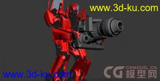 3D打印模型变形金刚变形动画（骨骼加动画+贴图++灯光渲染）的图片