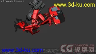 3D打印模型变形金刚变形动画（骨骼加动画+贴图++灯光渲染）的图片