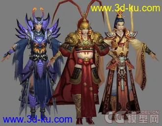 3D打印模型精品CG古装男角色的图片