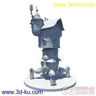 3D打印模型几天的机械屋子的图片