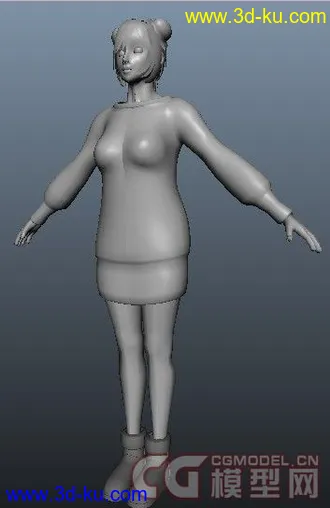 3D打印模型写实卡通女孩的图片