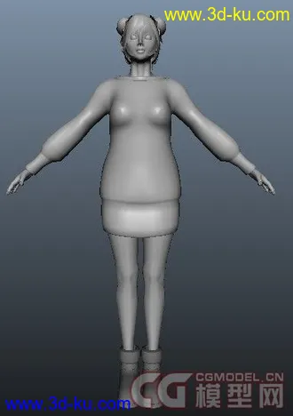 3D打印模型写实卡通女孩的图片