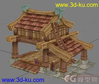 3D打印模型Q版 战地伐木场的图片