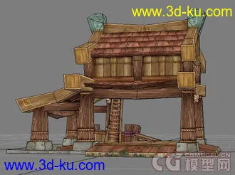 3D打印模型Q版 战地伐木场的图片
