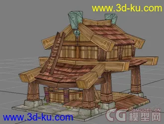 3D打印模型Q版 战地伐木场的图片