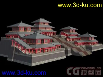 阿房宫主宫古代建筑模型的图片