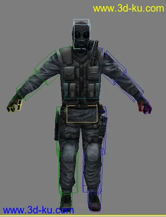 3D打印模型CF 绑定骨骼人物一个的图片