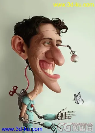 3D打印模型机器男的图片