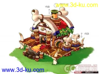 3D打印模型卡通房子场景的图片