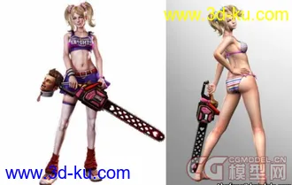 3D打印模型电锯甜心 Juliet 4套服装  PS3 Lolipop Chainsaw 更新：罗密欧僵尸的图片