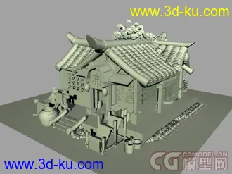 3D打印模型桃花源记布店房屋建筑场景的图片