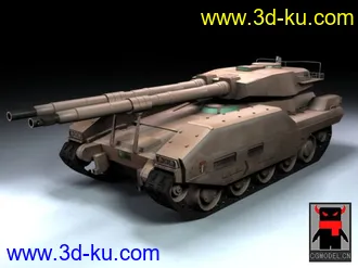 3D打印模型联邦里的双管坦克的图片