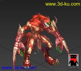 3D模型 恶魔狼人带待机动作的图片