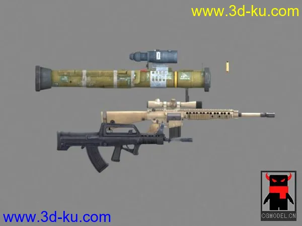 次时代品质 火箭筒 92式 和冲锋枪模型的图片1
