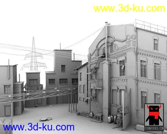 3D打印模型欧式建筑场景的图片