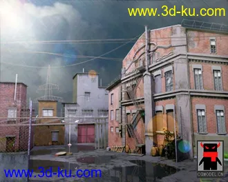 3D打印模型欧式建筑场景的图片