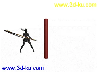 3D打印模型分享洛奇英雄传里的巨型镰刀妹纸攻击动作···的图片