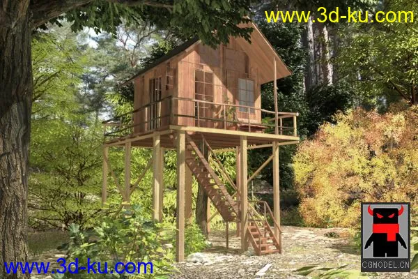 森林小屋模型的图片1