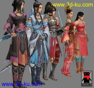 3D打印模型3D古装美女的图片
