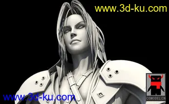 3D打印模型自作！！《最终幻想VII：再临之子》正反两大“猪脚”和路人甲！！求加精的图片