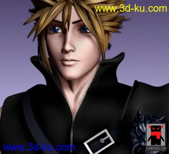 3D打印模型自作！！《最终幻想VII：再临之子》正反两大“猪脚”和路人甲！！求加精的图片