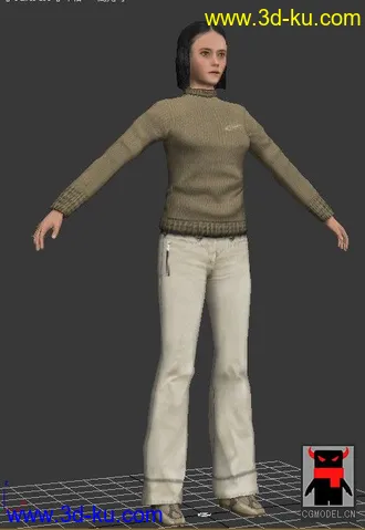 女人 模型 下载 有骨骼 有贴图的图片