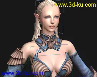 超级美女法师模型带骨骼蒙皮的图片
