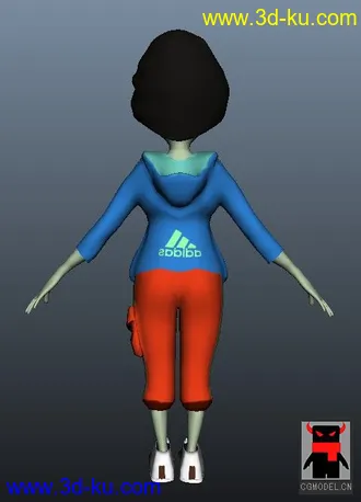 3D打印模型戴眼镜的男孩（带贴图）的图片