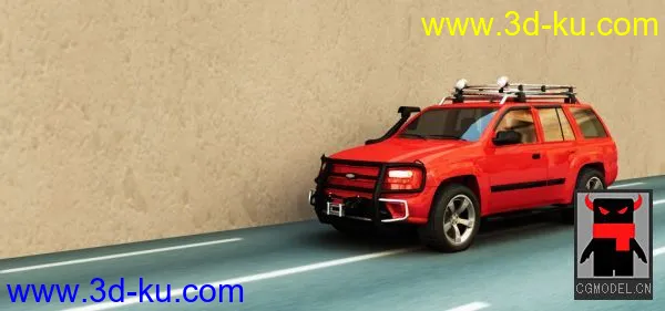 雪弗兰越野个性汽车渲染   maya汽车模型下载的图片11