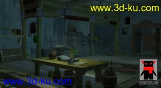 3D打印模型室内场景，可以忽略贴图的图片