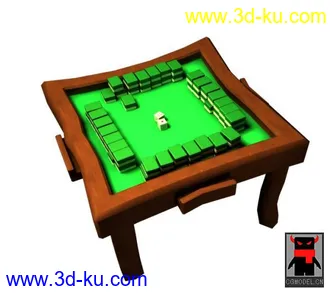 3D打印模型一个麻将桌的图片