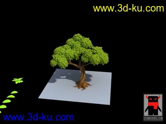 游戏场景。树2~3D模型~的图片