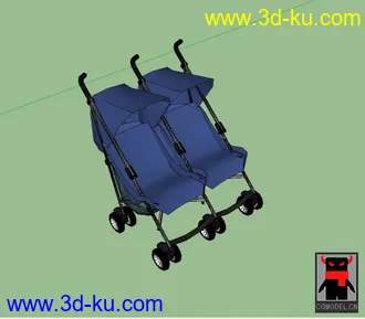 3D打印模型婴儿手推车的图片